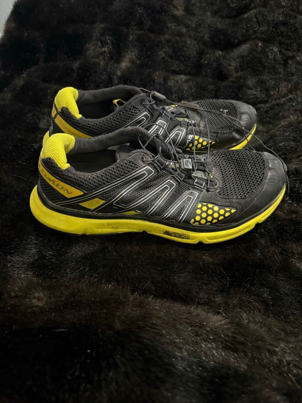 Salomon XR Mission Mens Size 11 Black Yellow Athletic Shoes Trails Camping